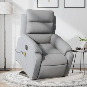 Sillón de masaje eléctrico reclinable elevable tela gris claro von , Sessel - Ref: Foro24-3205016, Preis: 345,16 €, Rabatt: -5%%