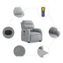 Sillón de masaje eléctrico reclinable elevable tela gris claro by , Armchairs - Ref: Foro24-3205016, Price: 350,83 €, Discoun...