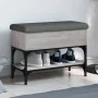 Banco zapatero madera de ingeniería gris Sonoma 62x32x45 cm | Foro24.es | Tu tienda online para hogar, jardín y más Foro24.es
