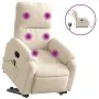 Sillón masaje eléctrico reclinable elevable tela beige by , Armchairs - Ref: Foro24-3204955, Price: 394,35 €, Discount: -5%%