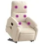 Sillón masaje eléctrico reclinable elevable tela beige by , Armchairs - Ref: Foro24-3204955, Price: 394,35 €, Discount: -5%%
