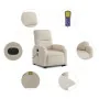 Sillón masaje eléctrico reclinable elevable tela beige by , Armchairs - Ref: Foro24-3204955, Price: 394,35 €, Discount: -5%%