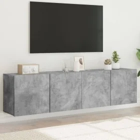 Muebles para TV de pared 2 unidades gris hormigón 80x30x41 cm by , TV Furniture - Ref: Foro24-836959, Price: 85,26 €, Discoun...