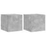 Muebles TV de pared luces LED 2 uds gris hormigón 30,5x35x30 cm | Foro24.es | Tu tienda online para hogar, jardín y más Foro24.es