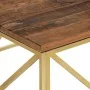 Mesa de centro de acero inoxidable dorado y madera maciza | Foro24.es | Tu tienda online para hogar, jardín y más Foro24.es