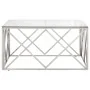 Mesa de centro plateada acero inoxidable y vidrio templado von , Couchtisch - Ref: Foro24-349977, Preis: 227,19 €, Rabatt: -5%%