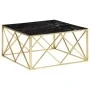 Mesa de centro dorada acero inoxidable y vidrio templado by , Coffee table - Ref: Foro24-349980, Price: 256,92 €, Discount: -5%%