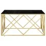 Mesa de centro dorada acero inoxidable y vidrio templado by , Coffee table - Ref: Foro24-349980, Price: 256,92 €, Discount: -5%%