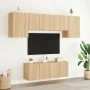 Muebles de TV de pared 6 pzas madera de ingeniería roble Sonoma by , TV Furniture - Ref: Foro24-3216441, Price: 201,90 €, Dis...