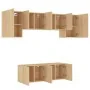 Muebles de TV de pared 6 pzas madera de ingeniería roble Sonoma by , TV Furniture - Ref: Foro24-3216441, Price: 201,90 €, Dis...