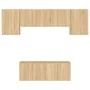 Muebles de TV de pared 6 pzas madera de ingeniería roble Sonoma by , TV Furniture - Ref: Foro24-3216441, Price: 201,90 €, Dis...