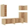 Muebles de TV de pared 5 pzas madera de ingeniería roble Sonoma | Foro24.es | Tu tienda online para hogar, jardín y más Foro24.es