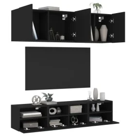 Muebles de TV de pared 5 piezas madera de ingeniería negro von , TV-Möbel - Ref: Foro24-3216512, Preis: 171,82 €, Rabatt: -5%%