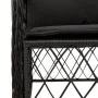 Set de comedor de jardín 7 pzas y cojines ratán sintético negro by , Garden sets - Ref: Foro24-3212108, Price: 726,69 €, Disc...