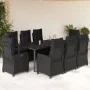 Set de comedor de jardín 9 pzas y cojines ratán sintético negro von , Gartensets - Ref: Foro24-3212761, Preis: 1,00 €, Rabatt...