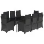 Set de comedor de jardín 9 pzas y cojines ratán sintético negro von , Gartensets - Ref: Foro24-3212761, Preis: 1,00 €, Rabatt...