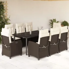 Comprar Set comedor para jardín 9 pzas y cojines