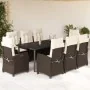 Set comedor para jardín 9 pzas y cojines ratán sintético marrón | Foro24.es | Tu tienda online para hogar, jardín y más Foro24.es