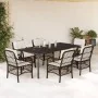 Set comedor de jardín 7 pzas con cojines ratán sintético marrón von , Gartensets - Ref: Foro24-3212122, Preis: 749,66 €, Raba...