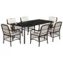 Set comedor de jardín 7 pzas con cojines ratán sintético marrón von , Gartensets - Ref: Foro24-3212122, Preis: 749,66 €, Raba...