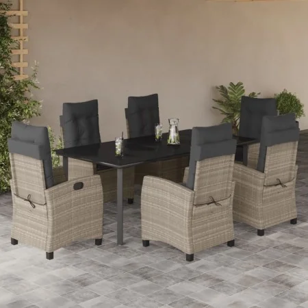 Set comedor jardín 7 pzas y cojines ratán sintético gris claro by , Garden sets - Ref: Foro24-3212859, Price: 1,00 €, Discoun...