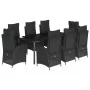 Set de comedor de jardín 9 pzas y cojines ratán sintético negro by , Garden sets - Ref: Foro24-3213193, Price: 1,00 €, Discou...