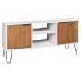 Mueble de TV New York madera maciza pino madera clara y blanco von , TV-Möbel - Ref: Foro24-321147, Preis: 67,87 €, Rabatt: -5%%