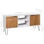 Mueble de TV New York madera maciza pino madera clara y blanco von , TV-Möbel - Ref: Foro24-321147, Preis: 67,87 €, Rabatt: -5%%
