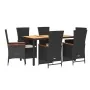 Set de comedor de jardín 7 pzas y cojines ratán sintético negro von , Gartensets - Ref: Foro24-3277509, Preis: 906,70 €, Raba...