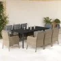 Set comedor de jardín 9 pzas con cojines ratán sintético beige by , Garden sets - Ref: Foro24-3211989, Price: 1,00 €, Discoun...
