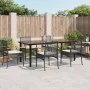 Set de comedor de jardín 7 pzas y cojines ratán sintético negro by , Garden sets - Ref: Foro24-3213608, Price: 545,36 €, Disc...