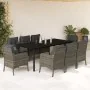 Set comedor jardín 9 pzas y cojines ratán sintético gris von , Gartensets - Ref: Foro24-3211961, Preis: 1,00 €, Rabatt: -5%%