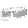 Set comedor jardín 9 pzas y cojines ratán sintético gris von , Gartensets - Ref: Foro24-3211961, Preis: 1,00 €, Rabatt: -5%%