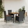 Set de muebles jardín 5 pzas con cojines ratán sintético negro von , Gartensets - Ref: Foro24-3277502, Preis: 626,25 €, Rabat...
