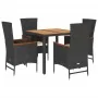 Set de muebles jardín 5 pzas con cojines ratán sintético negro von , Gartensets - Ref: Foro24-3277502, Preis: 626,25 €, Rabat...
