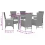 Set de comedor de jardín 7 pzas y cojines ratán sintético negro von , Gartensets - Ref: Foro24-3277514, Preis: 899,47 €, Raba...