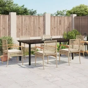 Comprar Set comedor de jardín 7 pzas con cojines
