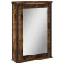Armario con espejo baño madera roble ahumado 42x12x60 cm de , Tocadores de baño - Ref: Foro24-842433, Precio: 51,75 €, Descue...