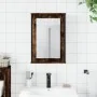 Armario con espejo baño madera roble ahumado 42x12x60 cm de , Tocadores de baño - Ref: Foro24-842433, Precio: 51,75 €, Descue...