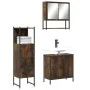 Set de muebles baño 3 pzas madera contrachapada roble ahumado | Foro24.es | Tu tienda online para hogar, jardín y más Foro24.es
