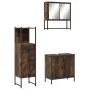 Set de muebles baño 3 pzas madera contrachapada roble ahumado | Foro24.es | Tu tienda online para hogar, jardín y más Foro24.es