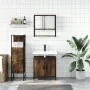 Set de muebles baño 3 pzas madera contrachapada roble ahumado | Foro24.es | Tu tienda online para hogar, jardín y más Foro24.es