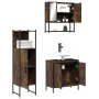 Set de muebles baño 3 pzas madera contrachapada roble ahumado | Foro24.es | Tu tienda online para hogar, jardín y más Foro24.es