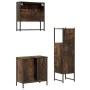 Set de muebles baño 3 pzas madera contrachapada roble ahumado | Foro24.es | Tu tienda online para hogar, jardín y más Foro24.es