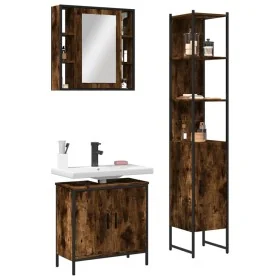 Set de muebles baño 3 pzas madera contrachapada