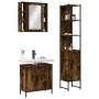 Set de muebles baño 3 pzas madera contrachapada roble ahumado | Foro24.es | Tu tienda online para hogar, jardín y más Foro24.es