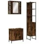 Set de muebles baño 3 pzas madera contrachapada roble ahumado | Foro24.es | Tu tienda online para hogar, jardín y más Foro24.es