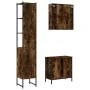 Set de muebles baño 3 pzas madera contrachapada roble ahumado | Foro24.es | Tu tienda online para hogar, jardín y más Foro24.es