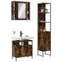 Set de muebles baño 3 pzas madera contrachapada roble ahumado von , Badezimmermöbel - Ref: Foro24-3214737, Preis: 182,61 €, R...