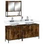 Set de muebles baño 3 pzas madera contrachapada roble ahumado de , Muebles de baño - Ref: Foro24-3214672, Precio: 170,45 €, D...